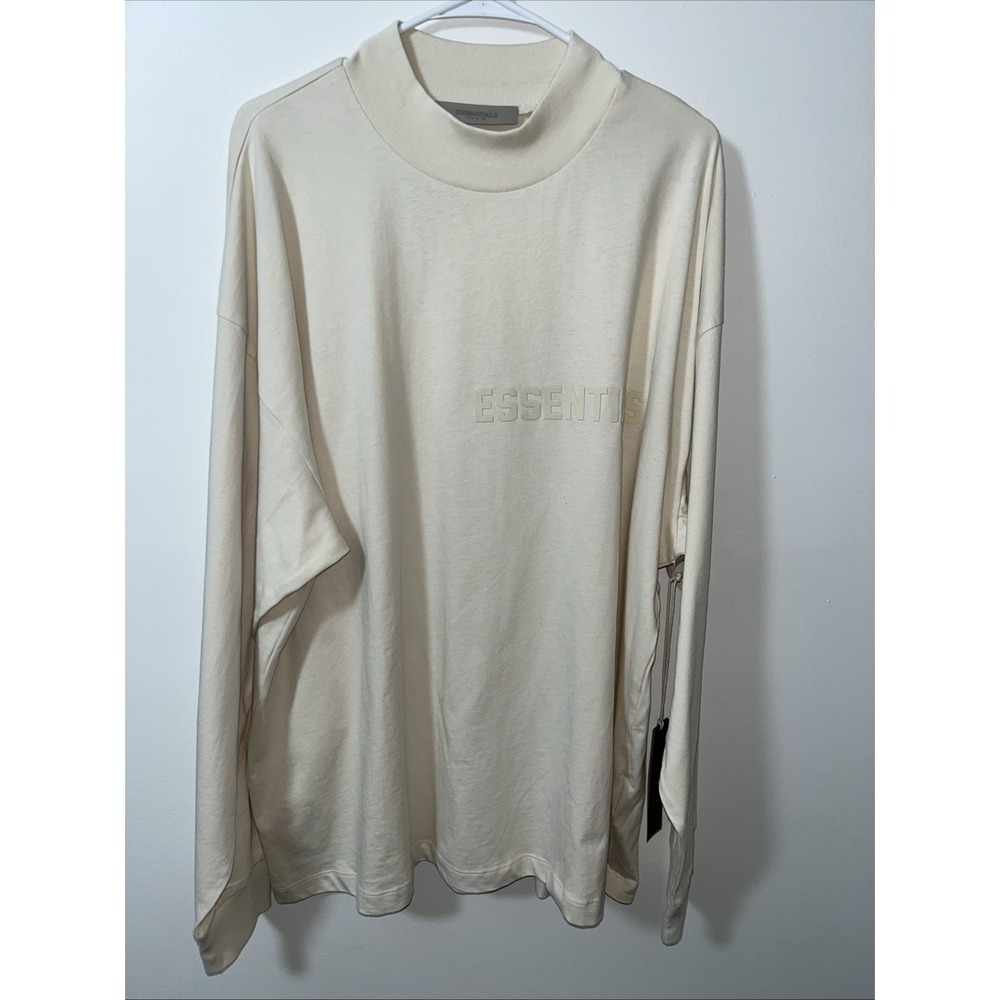 Essentials Fear Of God Beige Cotton Jersey Long Sleeve T Shirt Size Large
